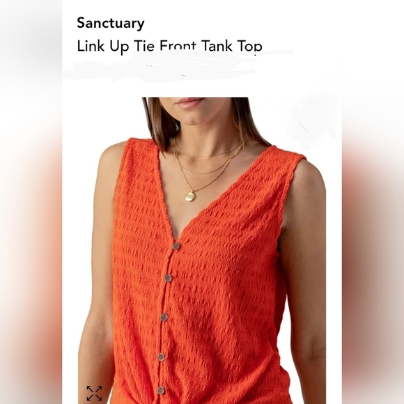 NWT Sanctuary Womens Textured Tie Button Up Top - Picture 2 of 9